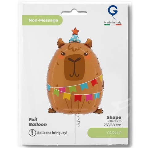 BALON FOLIOWY PARTY KAPIBARA 70cm BALON URODZINOWA KAPIBARA