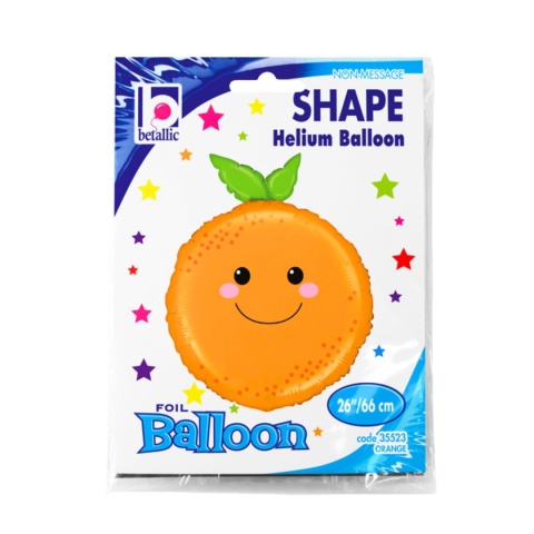 BALON FOLIOWY UŚMIECHNIĘTA POMARAŃCZA 66cm BALON POMARAŃCZA