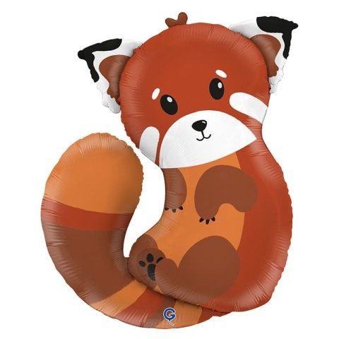 BALON FOLIOWY PANDA CZERWONA 89cm BALON RED PANDA