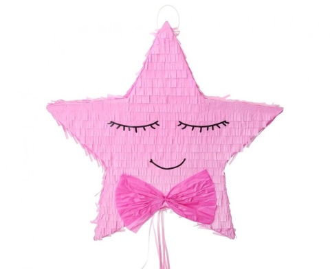 PINIATA URODZINOWA RÓŻOWA GWIAZDKA 45cm