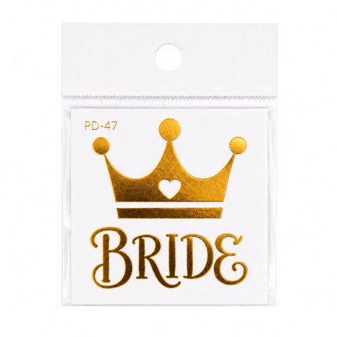 ZMYWALNE TATUAŻE BRIDE KORONA 1szt. TATUAŻ NA WIECZÓR PANIEŃSKI