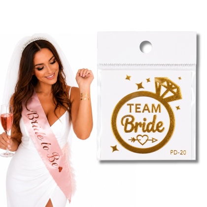 ZMYWALNE TATUAŻE TEAM BRIDE PIERŚCIONEK 1szt. TATUAŻ NA WIECZÓR PANIEŃSKI