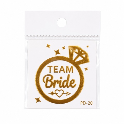ZMYWALNE TATUAŻE TEAM BRIDE PIERŚCIONEK 1szt. TATUAŻ NA WIECZÓR PANIEŃSKI