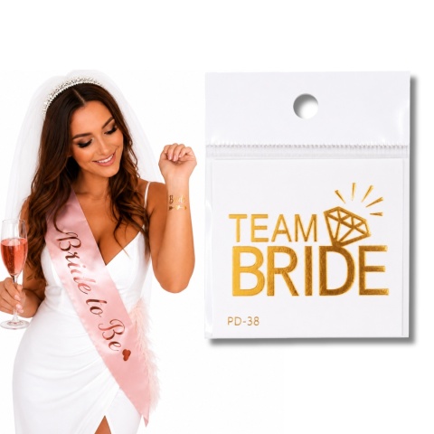 ZMYWALNE TATUAŻE TEAM BRIDE DIAMENT 1szt. TATUAŻ NA WIECZÓR PANIEŃSKI