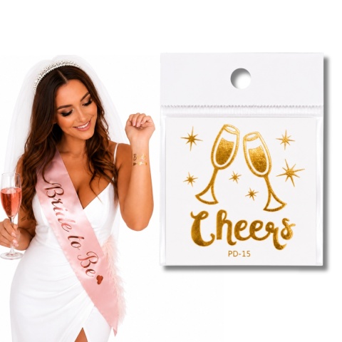 ZMYWALNE TATUAŻE CHEERS 1szt. TATUAŻ NA WIECZÓR PANIEŃSKI