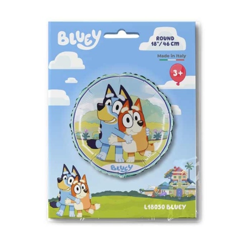 BALON FOLIOWY BLUEY 46cm BANDIT CHILLI BLUEY BALON