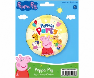 BALON FOLIOWY PEPPA PIG PARTY 45cm ŚWINKA PEPPA BALON