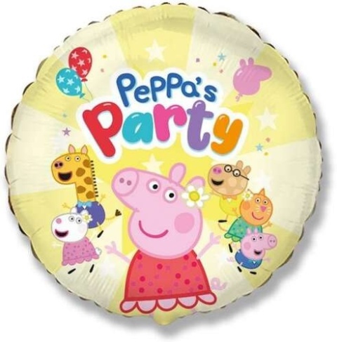BALON FOLIOWY PEPPA PIG PARTY 45cm ŚWINKA PEPPA BALON