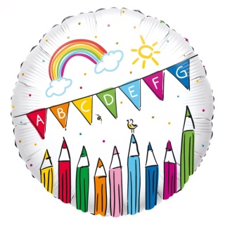BALON FOLIOWY KREDKI 43cm BALON DLA UCZNIA