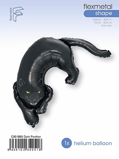 BALON FOLIOWY CZARNA PANTERA 108cm ANIMAL PARTY BLACK PANTHER