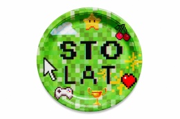 PAPIEROWE TALERZYKI PIKSELE 18cm GAME PARTY 6szt.