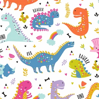 SERWETKI W DINOZAURY 20szt. 33x33cm FUNNY DINOSAUR