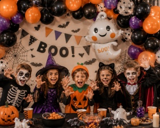 BALON FOLIOWY SYMPATYCZNY DUSZEK BOO! 59cm BALON NA HALLOWEEN