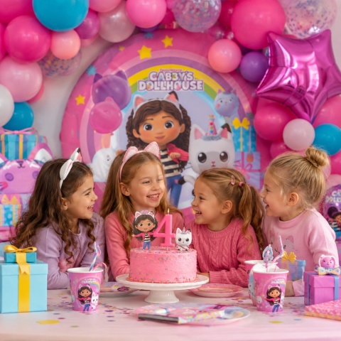 BALON FOLIOWY GABBY'S DOLLHOUSE 46cm BALON KOCI DOMEK GABI