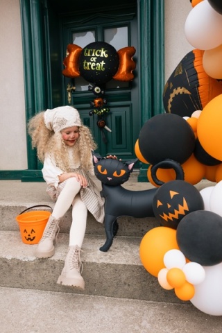 STOJĄCY BALON CZARNY KOT 60cm BALON NA HALLOWEEN