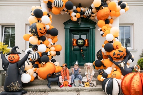 STOJĄCY BALON CZARNY KOT 60cm BALON NA HALLOWEEN