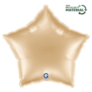 BALON FOLIOWY GWIAZDKA BIAŁE ZŁOTO 46cm BALON WHITE GOLD STAR