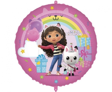 BALON FOLIOWY GABBY'S DOLLHOUSE 46cm BALON KOCI DOMEK GABI