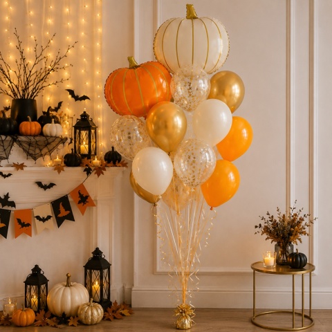 BALON FOLIOWY KREMOWA DYNIA 41cm BALON NA HALLOWEEN