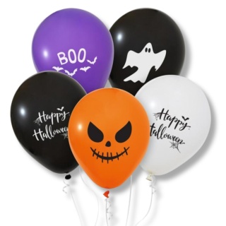 BALONY LATEKSOWE HAPPY HALLOWEEN 5szt. BALONY NA HALLOWEEN