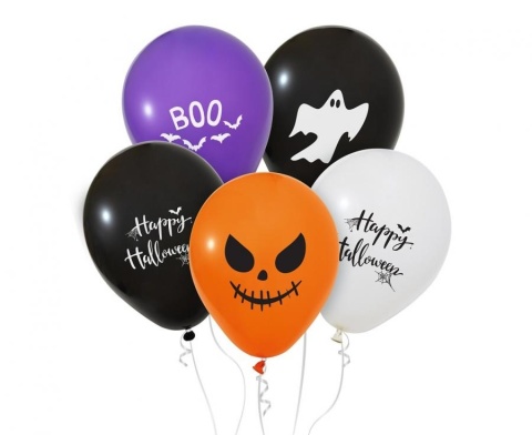 BALONY LATEKSOWE HAPPY HALLOWEEN 5szt. BALONY NA HALLOWEEN