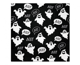 SERWETKI NA HALLOWEEN BOO! 20szt. 33x33cm DEKORACJA STOŁU