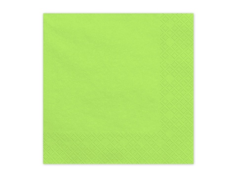 SERWETKI PAPIEROWE JASNY ZIELONY GŁADKIE 20szt. 33x33cm