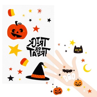 ZMYWALNE TATUAŻE NA HALLOWEEN 5ark. TATUAŻE DUCHY DYNIE