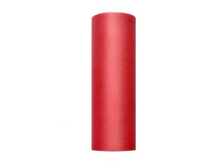 TIUL W ROLCE CZERWONY 9m szer. 15cm