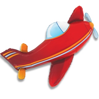 BALON FOLIOWY CZERWONY SAMOLOT 103cm BALON AIRPLANE SAMOLOT