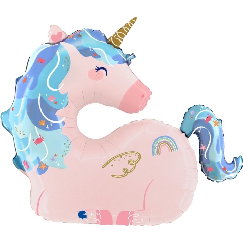 BALON FOLIOWY JEDNOROŻEC PASTELOWY 98cm BALON UNICORN