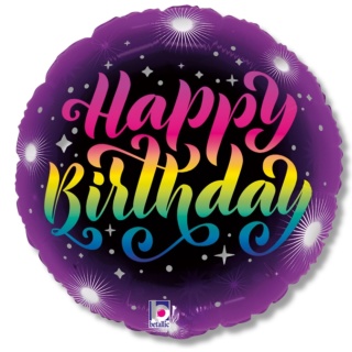 BALON URODZINOWY NEON 46cm BALON HAPPY BIRTHDAY
