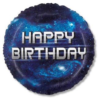 BALON URODZINOWY GALAXY 46cm BALON HAPPY BIRTHDAY