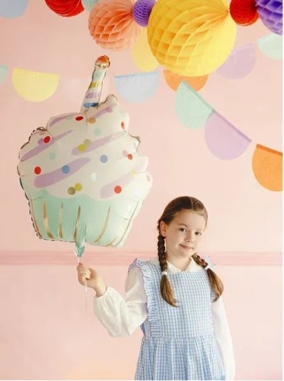 BALON FOLIOWY BABECZKA PASTELOWA 84cm BALON BABECZKA