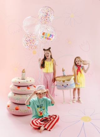PRZEZROCZYSTY BALON BOBO W KOLOROWE KONFETTI 60cm BALON NA URODZINY