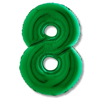 BALON FOLIOWY CYFRA 8 ZIELONA METALIK 102cm BALON CYFRA URODZINY ROCZNICA