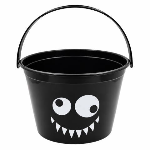 CZARNE WIADERKO NA CUKIERKI 11,5cm WIADERKO HALLOWEEN
