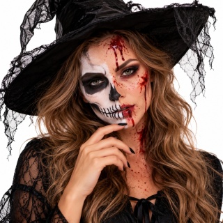 FARBKI DO TWARZY 3 KOLORY + SZTUCZNA KREW HALLOWEEN PRZYJĘCIA