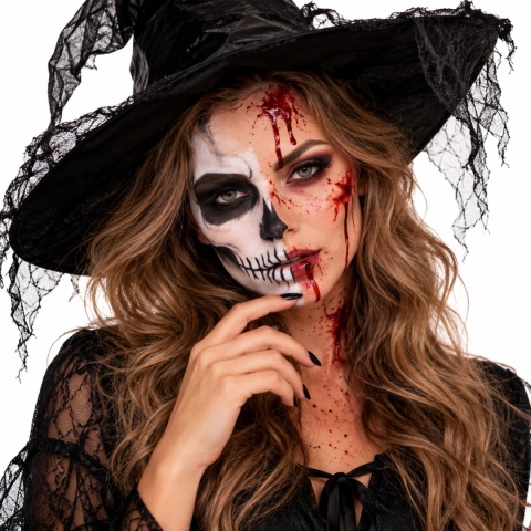 FARBKI DO TWARZY 3 KOLORY + SZTUCZNA KREW HALLOWEEN PRZYJĘCIA