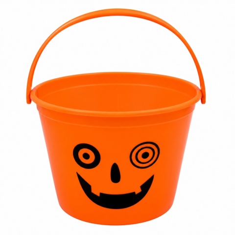 POMARAŃCZOWE WIADERKO NA CUKIERKI 11,5cm WIADERKO HALLOWEEN