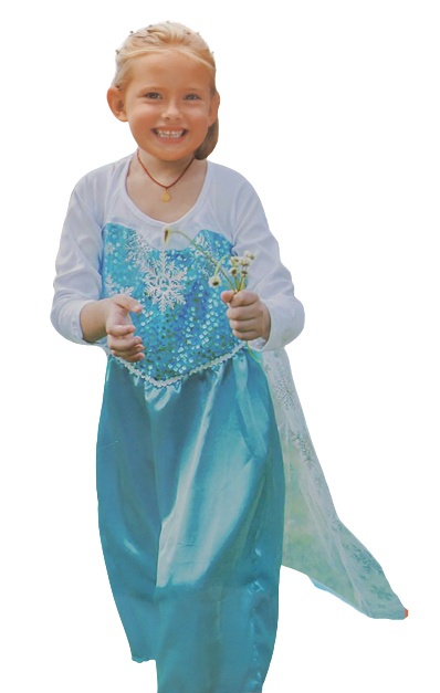 034 STRÓJ NA BAL ELSA KRAINA LODU KOSTIUM 4-6L