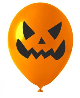 HALLOWEEN BALONY DYNIA LATEKSOWE Z NADRUKIEM 27cm 5sztuk