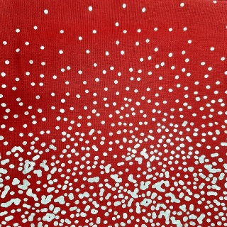 592 CZERWONY/SREBRNY OBRUS ŚWIĄTECZNY Z NADRUKIEM 140x240cm