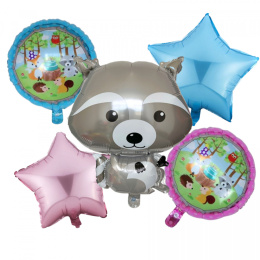 SZOP - BALONY FOLIOWE ZESTAW URODZINOWY PARTY ANIMAL