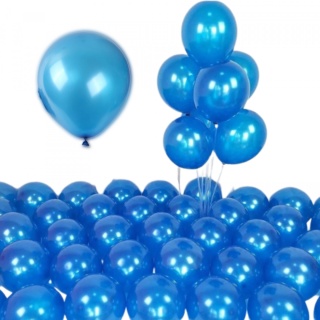 BALONY PERŁOWE NIEBIESKIE - 10sztuk URODZINY BABY SHOWER