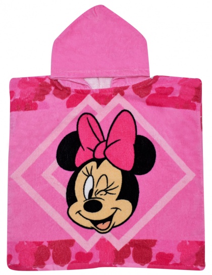 MYSZKA MINNIE PONCZO KĄPIELOWE RĘCZNIK Z KAPTUREM