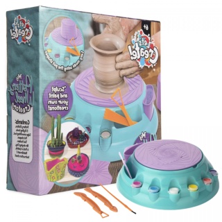 KOŁO GARNCARSKIE DLA DZIECI - ZESTAW AKCESORIA, KOŁO I GLINA