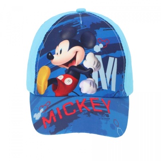 0888 CZAPKA Z DASZKIEM 56cm BŁĘKITNA MYSZKA MICKEY