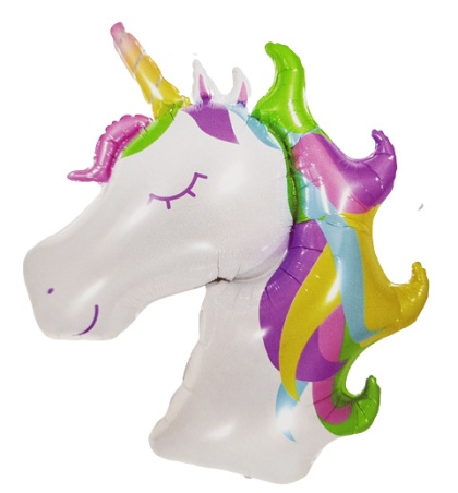 JEDNOROŻEC BALON FOLIOWY NA HEL 100cm URODZINY