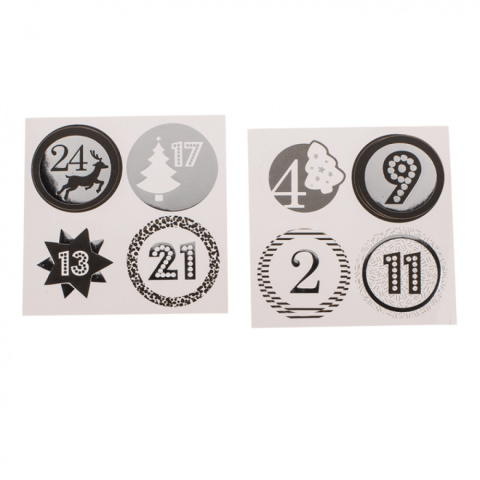 KALENDARZ ADWENTOWY CZARNY/SREBRNY ZESTAW DIY 49el. KALENDARZ ADWENTOWY CZARNY/SREBRNY ZESTAW DIY 49el.